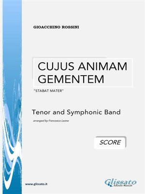 cover image of Cujus Animam Gementem--G.Rossini (SCORE)